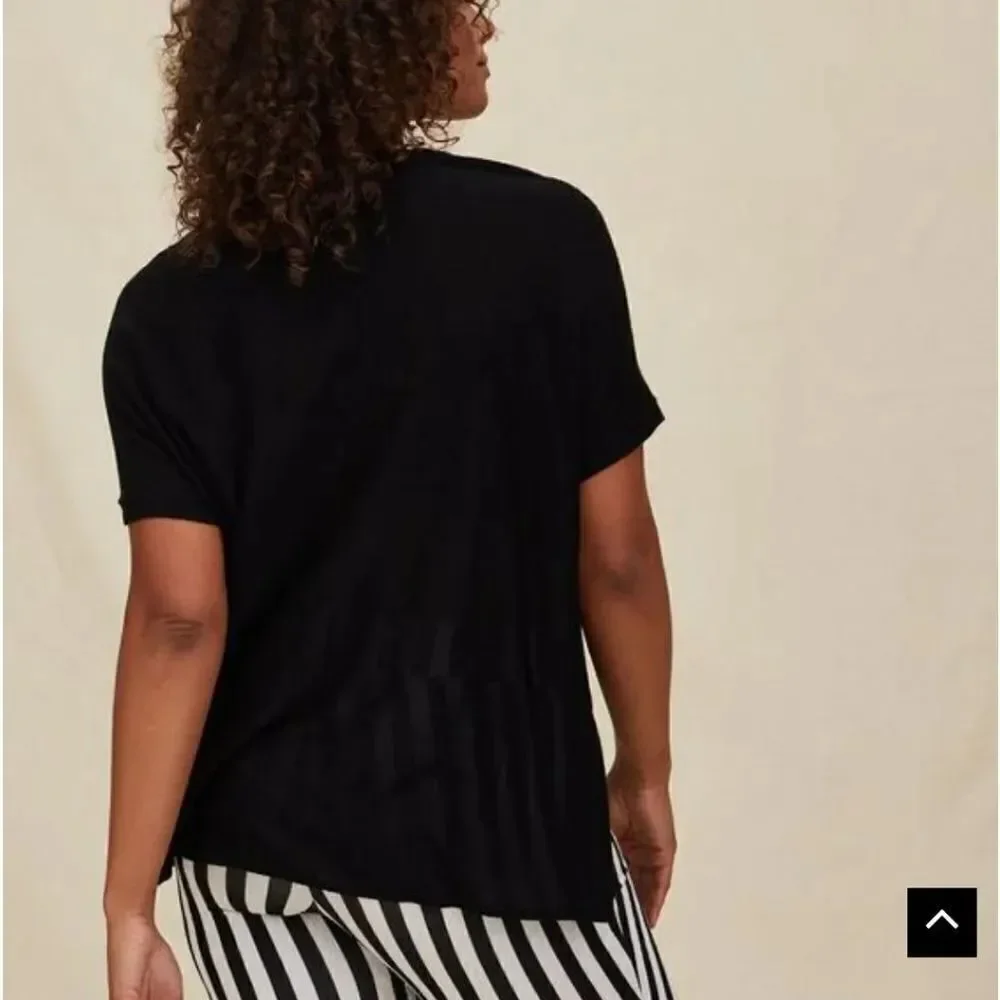 Torrid Pullover V-Neck Short Sleeve Caftan Sweater